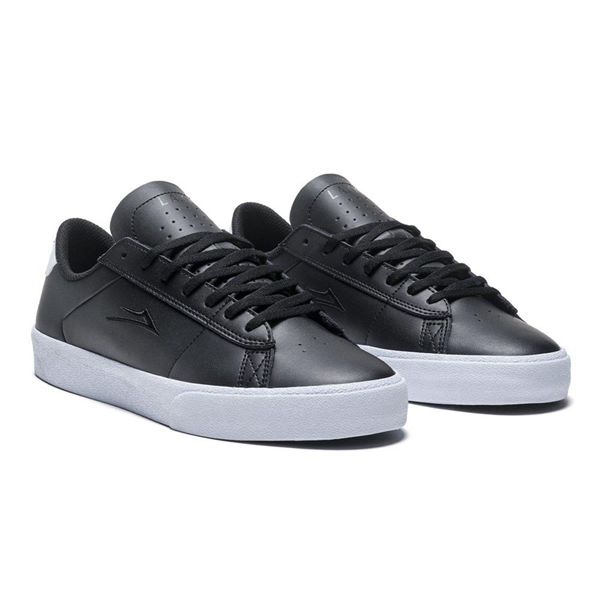 LaKai Newport Black/White Skate Shoes Mens | Australia UQ1-2874